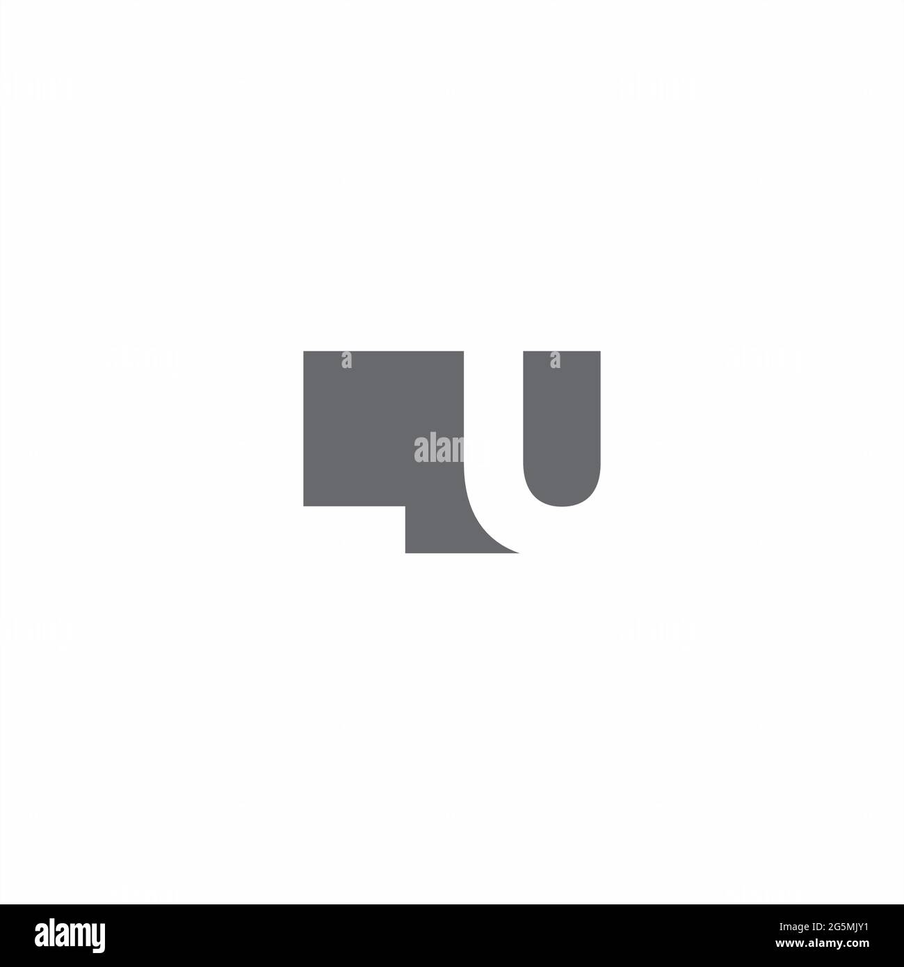 LU-Logo-Monogramm mit negativem Raum Stil Design-Vorlage isoliert auf weißem Hintergrund Stock Vektor