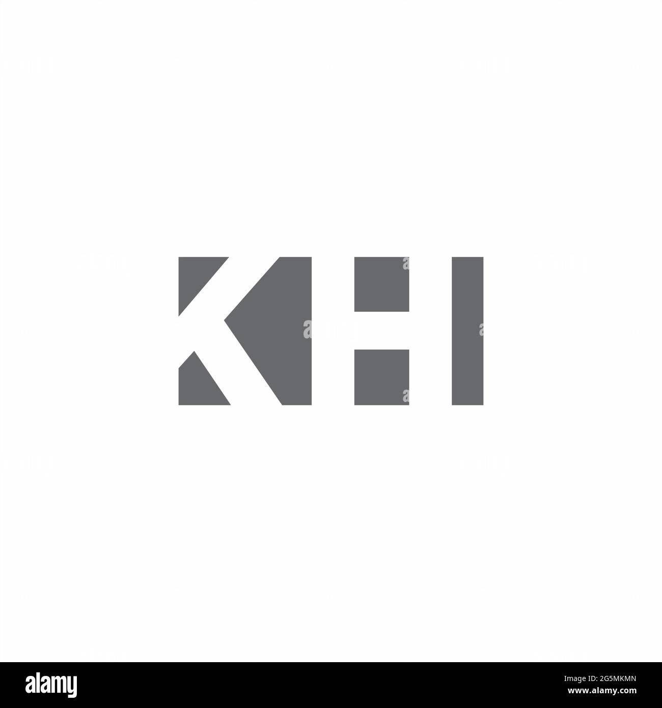 KH-Logo-Monogramm mit negativem Raum Stil Design-Vorlage isoliert auf weißem Hintergrund Stock Vektor