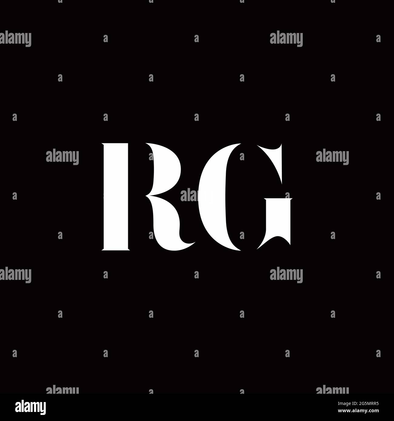 Logo Buchstabe Initial Logo Designs Vorlage mit Gold und schwarzem Hintergrund, Vektor-Symbol modern Stock Vektor