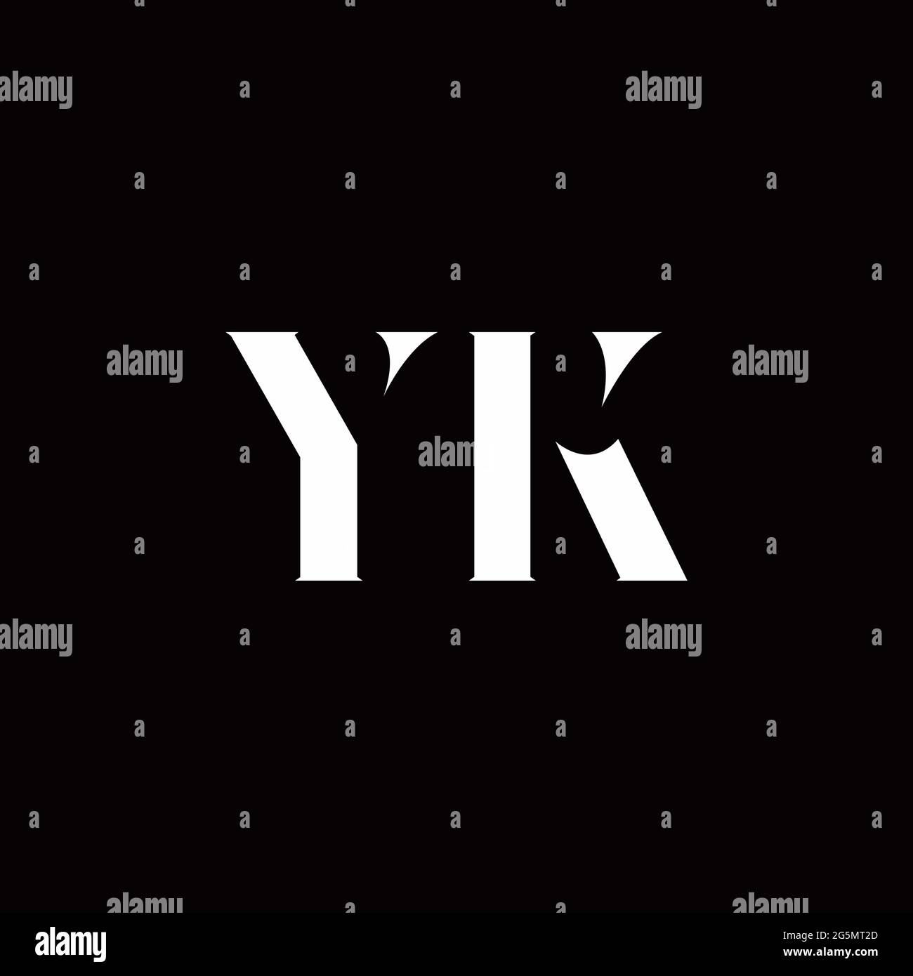 Logo Buchstabe Initial Logo Designs Vorlage mit Gold und schwarzem Hintergrund, Vektor-Symbol modern Stock Vektor