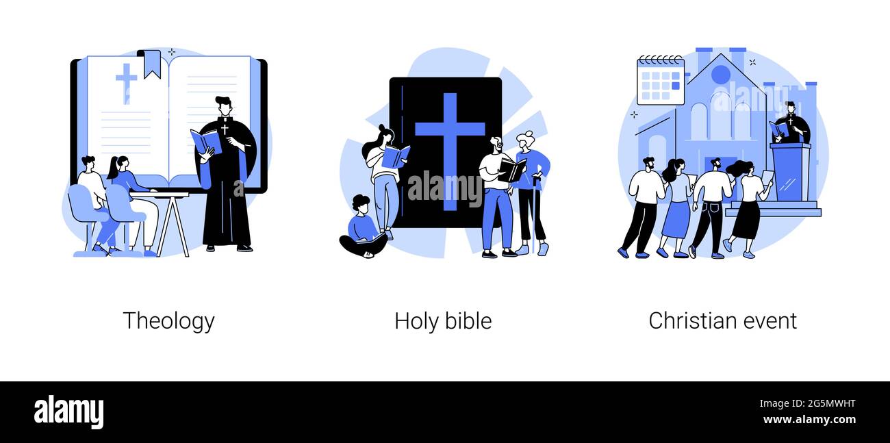 Studie von gott abstrakte Konzept Vektor-Illustrationen. Stock Vektor