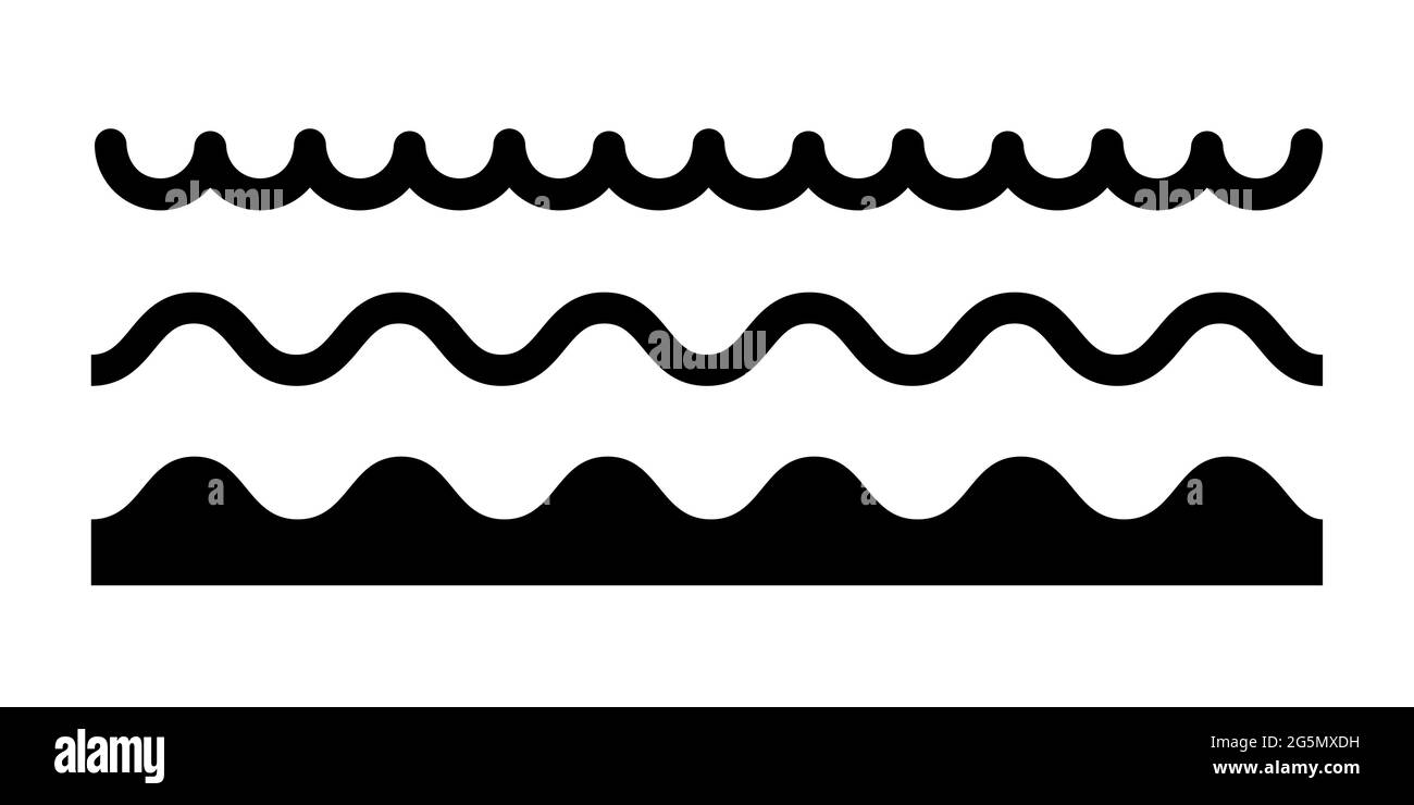 Welle Symbol Vektor Linie Meer Ozean Logo Wasser einfache Element Illustration. Symbol für Wellenwasser Stock Vektor