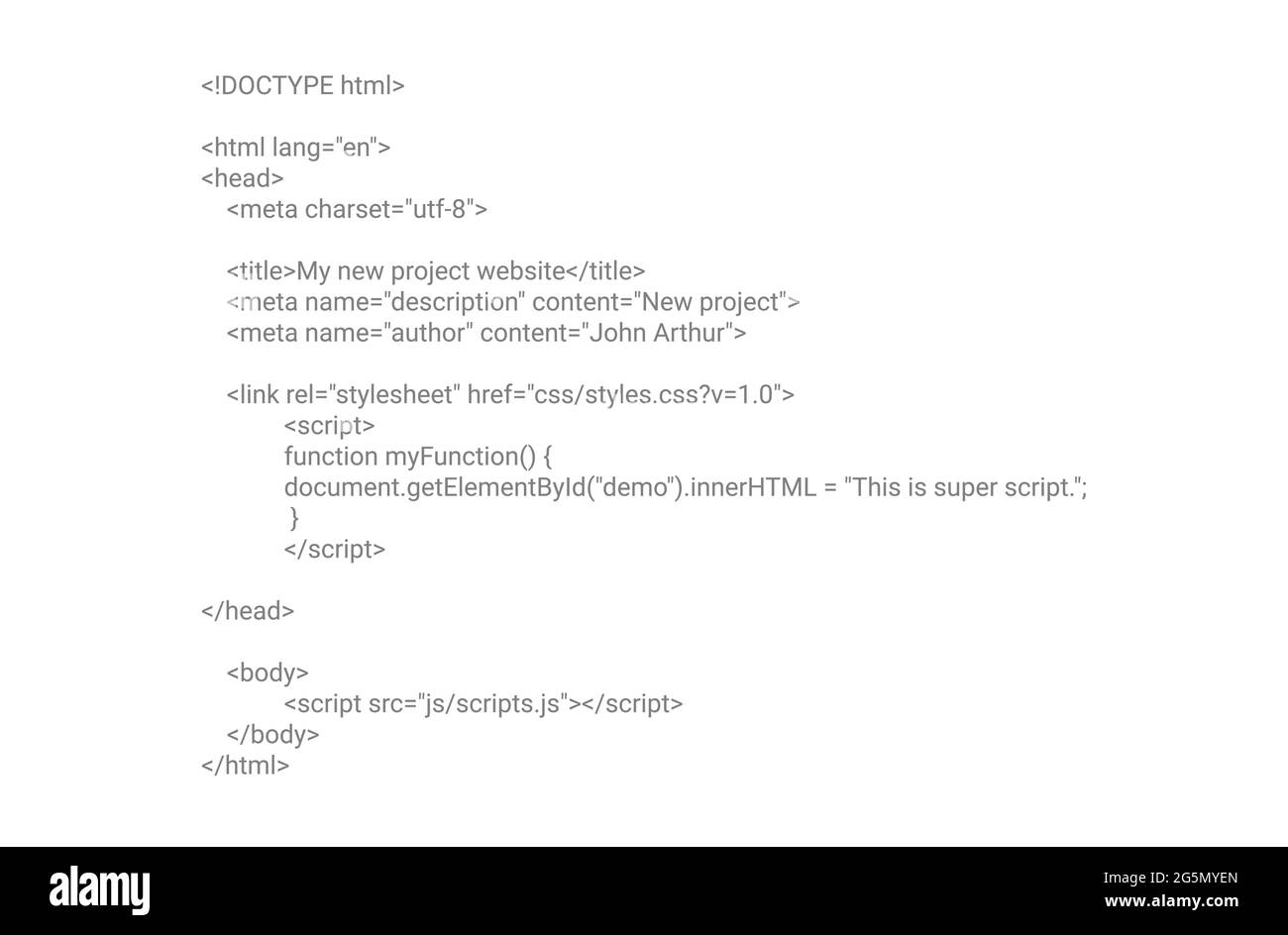 HTML Screen Code Programm Entwickler Hintergrund. HTML-Code-Vektor für die Web-Schnittstelle des Computers Stock Vektor