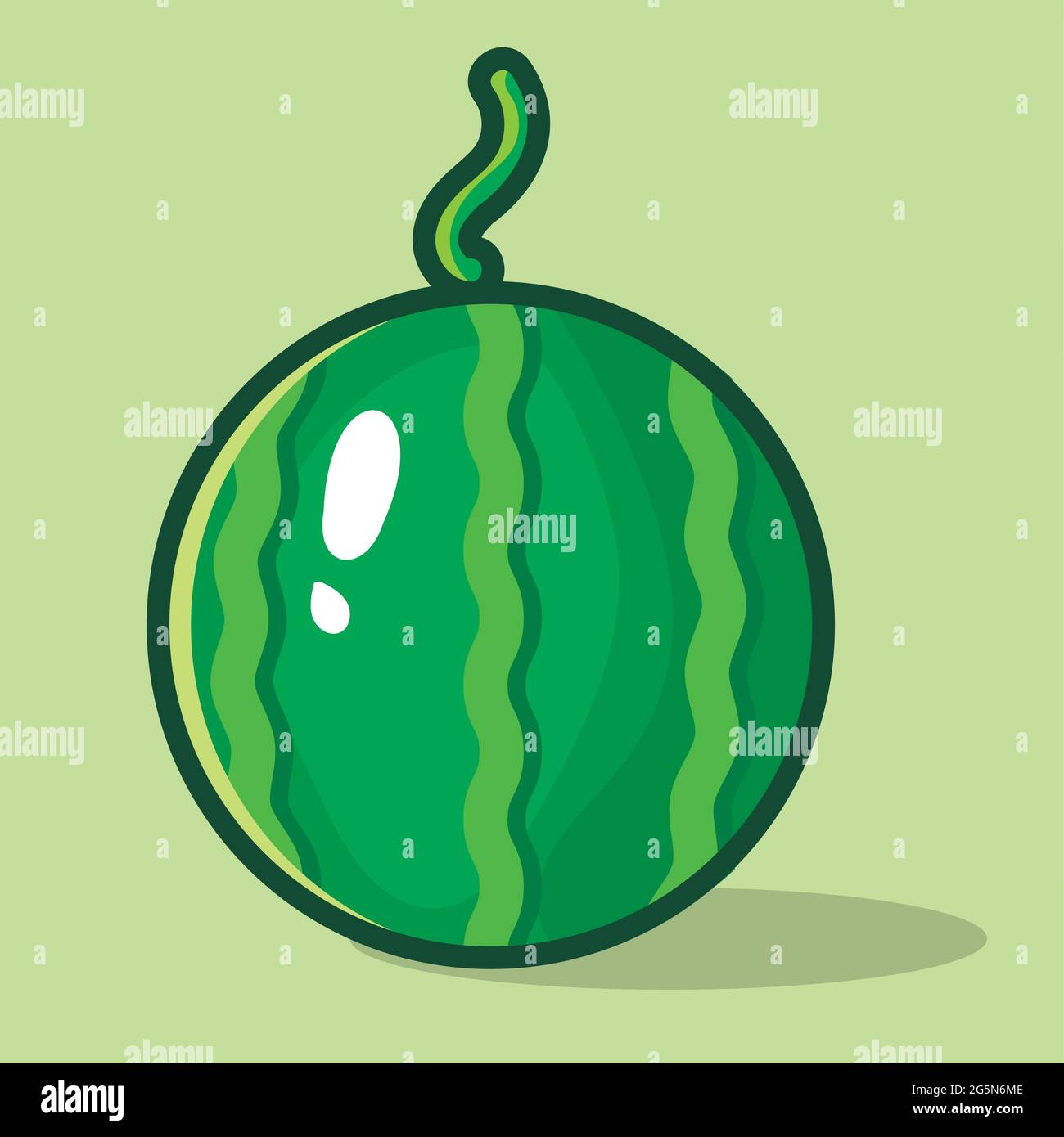 Wassermelone Obst Vektor-Illustration in flachem Stil Stock Vektor