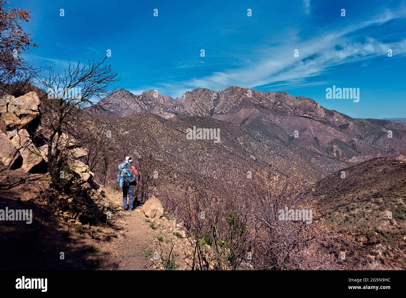 Backpacking the Four Peaks Wilderness, Tonto National Forest, Arizona, USA Stockfoto
