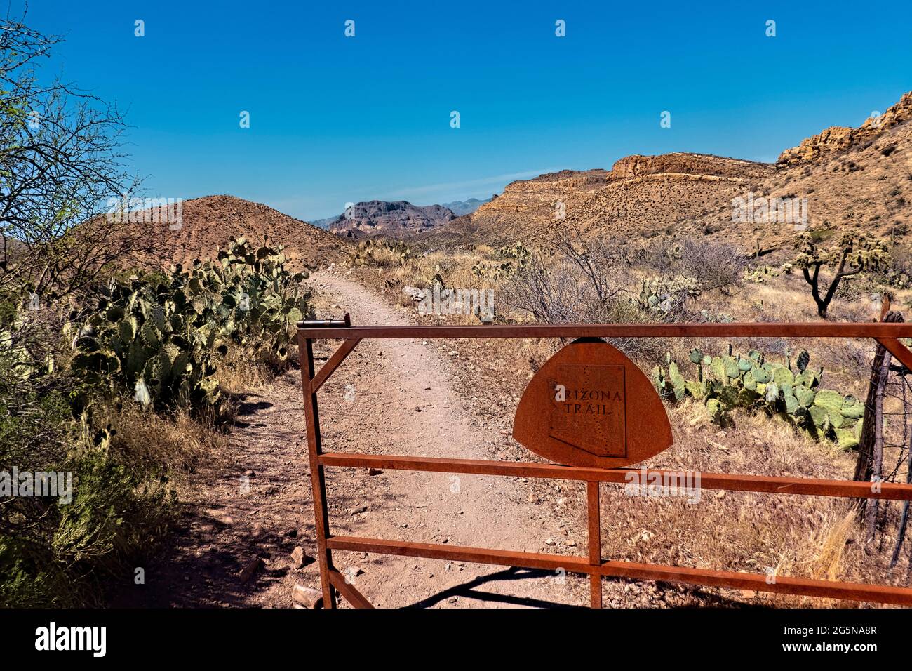 Eines der vielen Tiergatter entlang des Arizona Trail, Arizona, USA Stockfoto