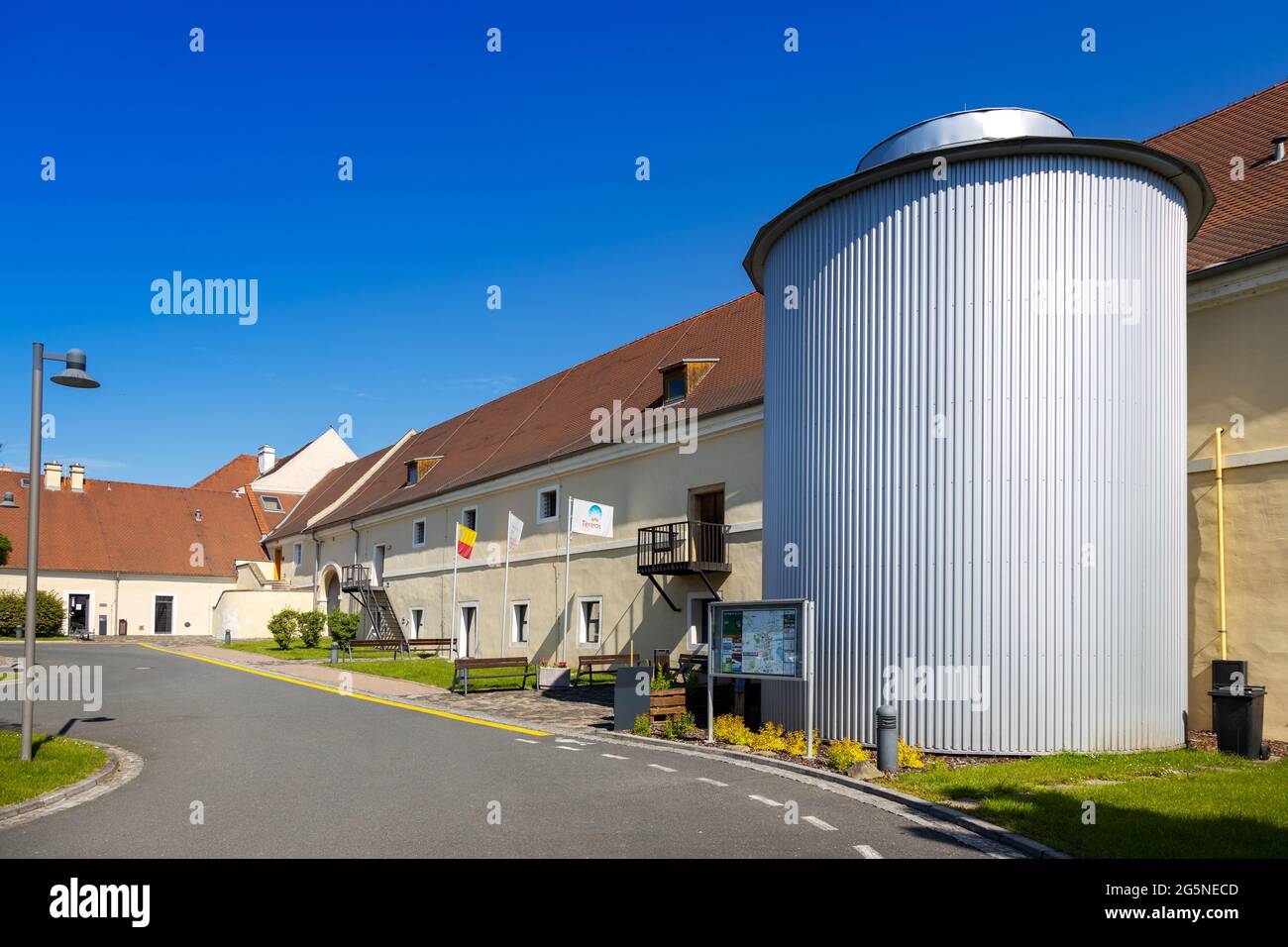 Cukrovar a muzeum cukrovarnictví, Dobrovice, Středočeský kraj, Česká republika / Kugar-Fabrik und Museum, Dobrovice, Mittelböhmen, Tschechische republik Stockfoto