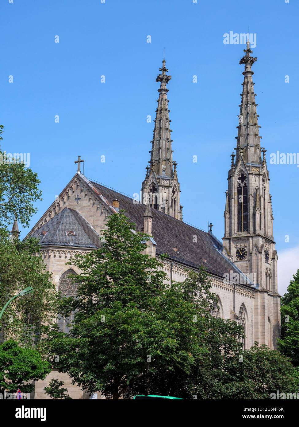 evangelische Stadtkirche, Baden-Baden, Baden-Württemberg, Deutschland, Europa Stockfoto