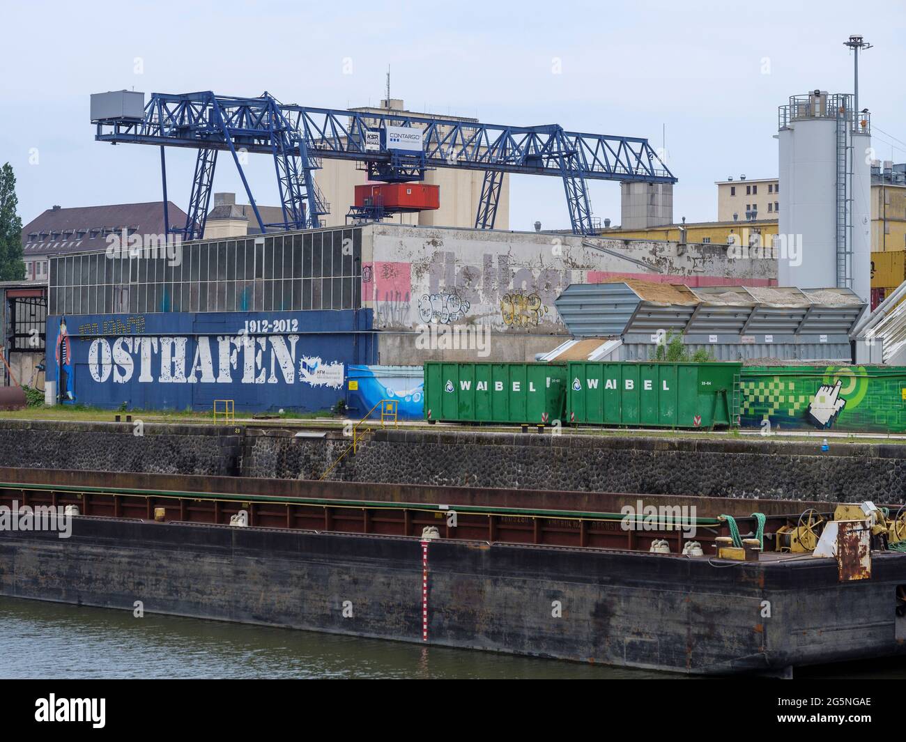 Osthafen in Frankfurt, Deutschland, Europa Stockfoto