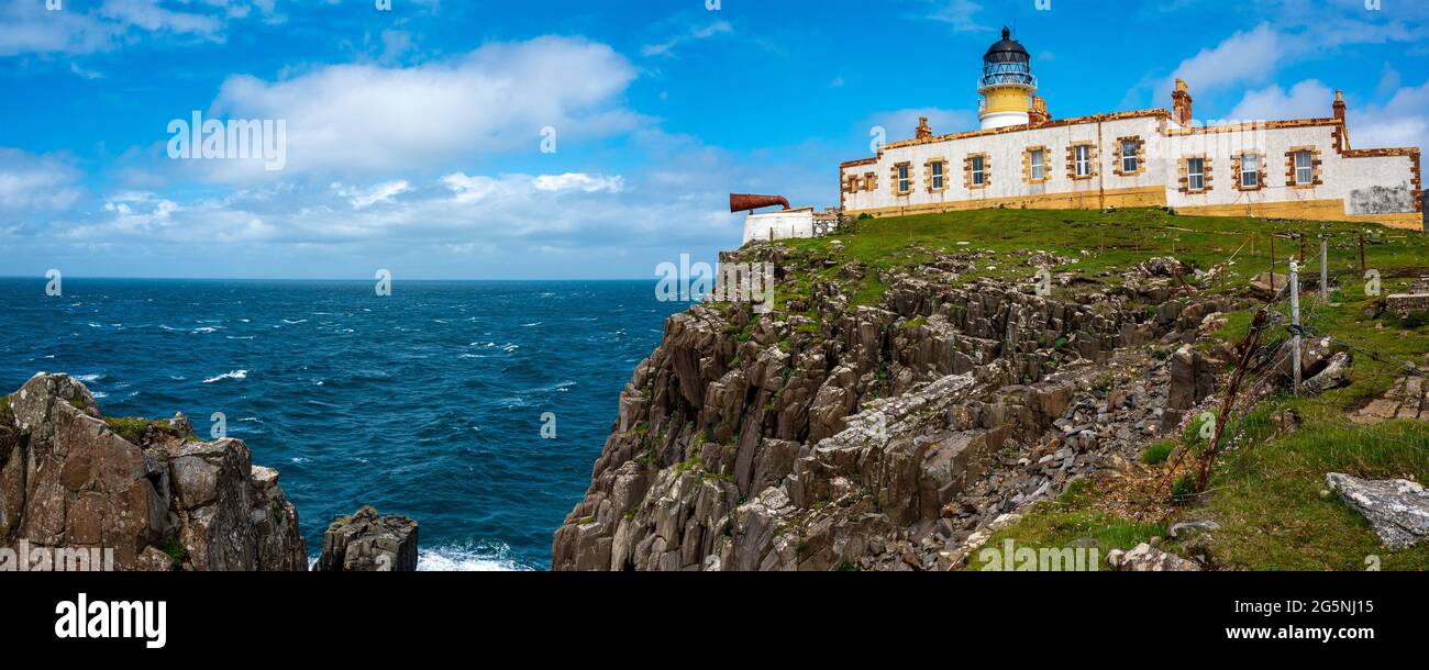 Landschaftlich Point Lighthouse, Isle Of Skye, Schottland, UK Stockfoto
