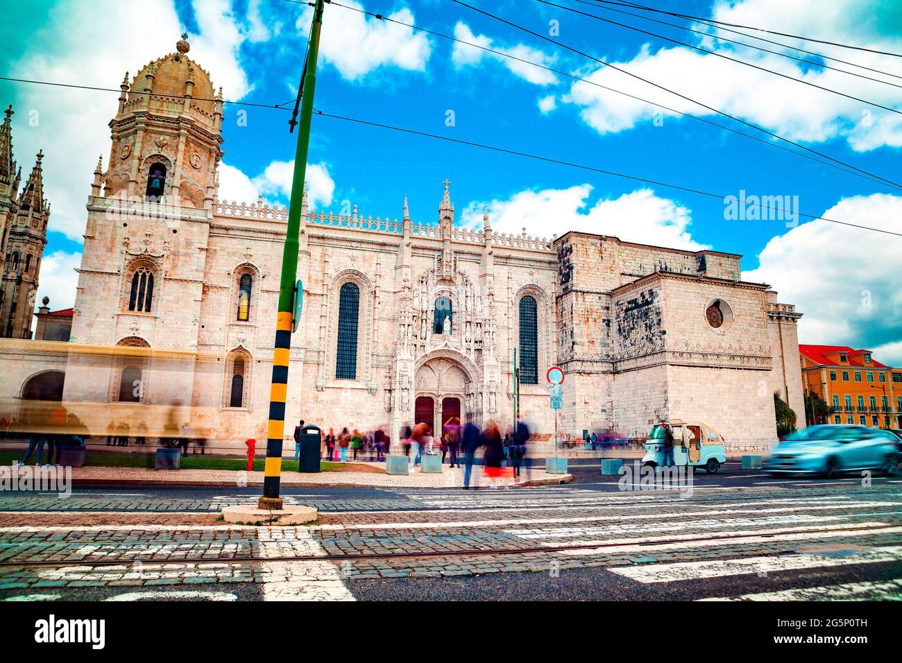 Tour Tourismus und Wahrzeichen in Lissabon, Portugal.Architektur und berühmte Orte. Das Hieronymiten-Kloster Stockfoto