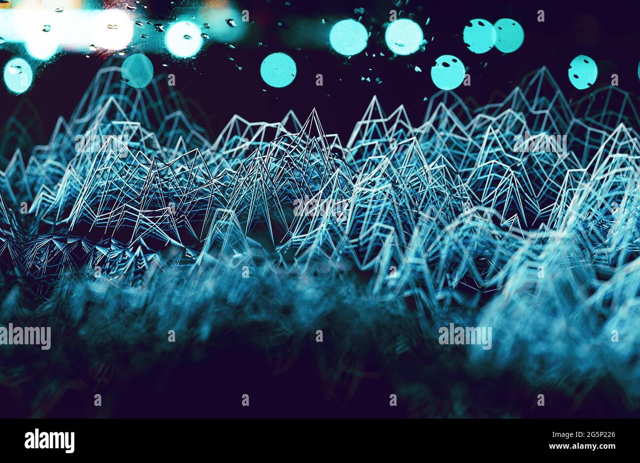 Big Data und Kommunikation. Internet und Datenanalyse im Web. Teamarbeit und IT-Software-Programmierung.3d-Illustration.Technologie und Wissenschaft Stockfoto