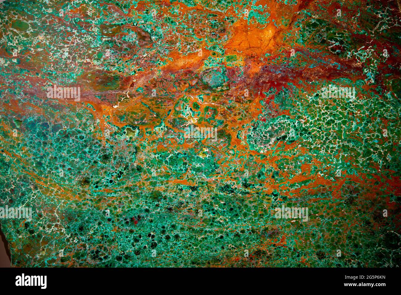 Kupferoxid Mineral - Kupfererz Stockfoto