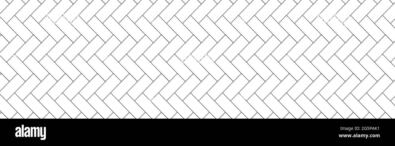 Geometrische Textur, sich wiederholende lineare abstrakte Muster Dünne schwarze Linie Vektor-Muster.diagonal verlegte Ziegel skandinavischen Stil Backstein Hintergrund für Kit Stock Vektor