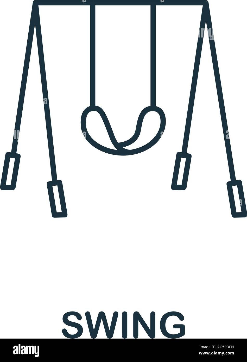 Swing Icon aus der Baby Things Kollektion. Einfaches Linienelement Swing-Symbol für Vorlagen, Webdesign und Infografiken Stock Vektor