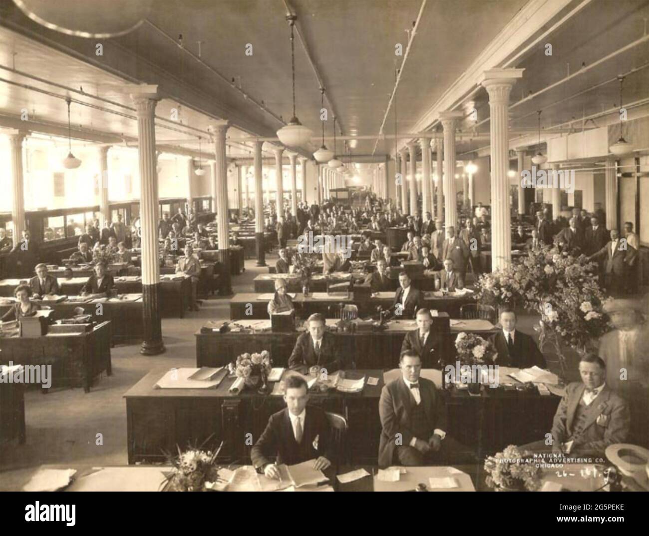 CHICAGO BÜROSZENE UM 1930 Stockfoto