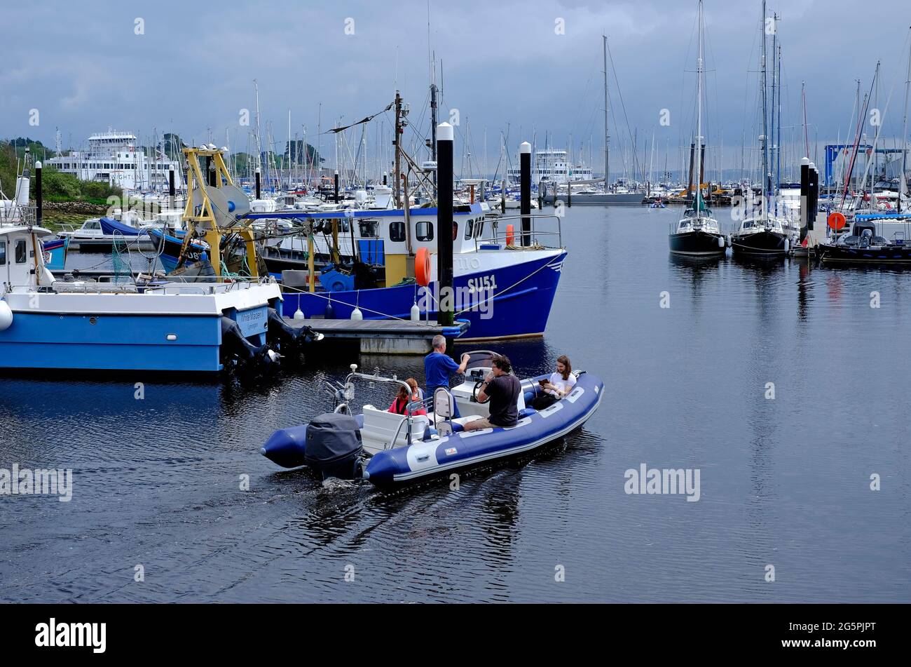 Boote in lymington Marina, hampshire, england Stockfoto