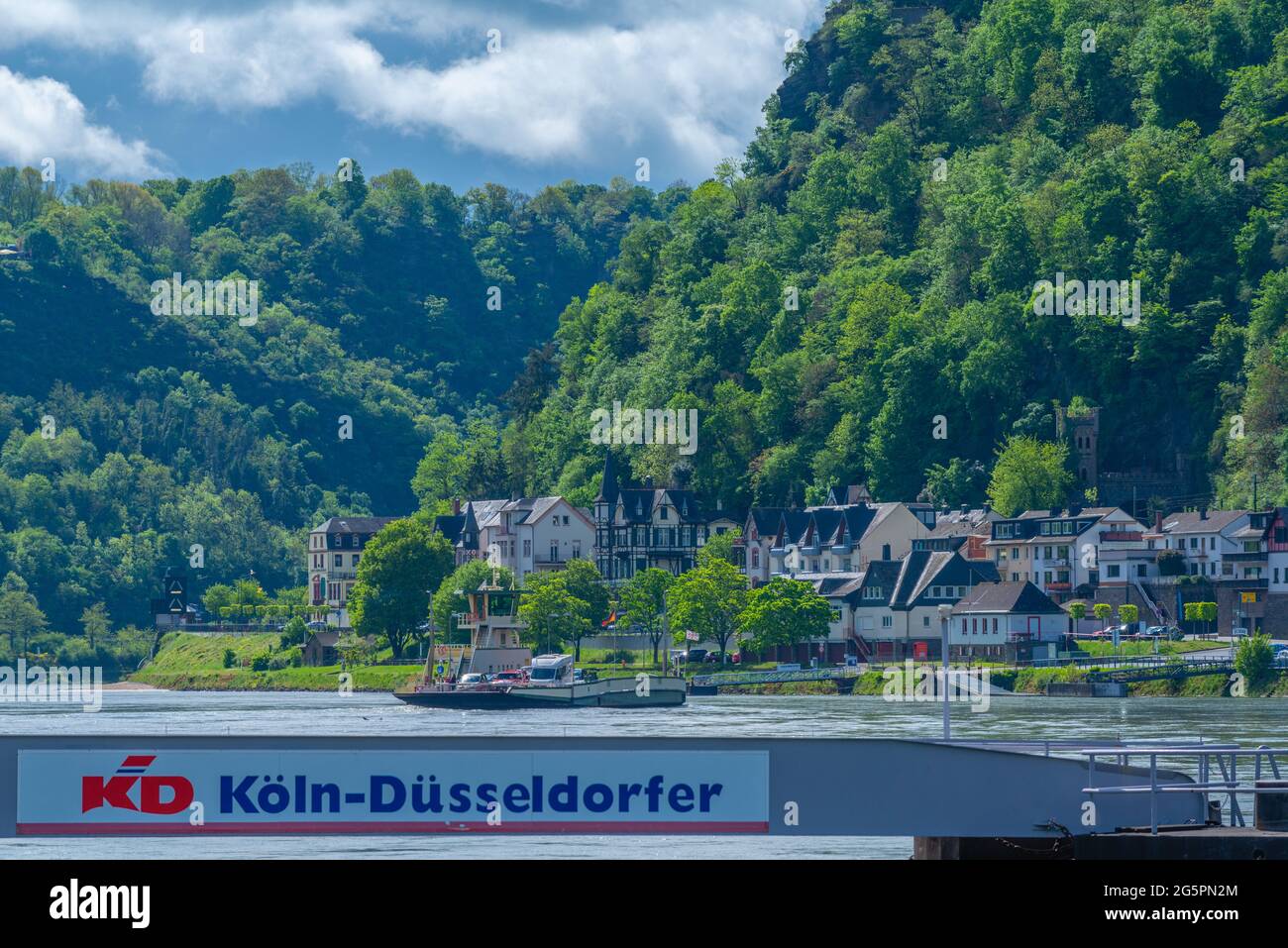 St. Goar, Oberes Mittelrheintal, UNESCO-Weltkulturerbe, Rheineland-Pfalz Deutschland Stockfoto