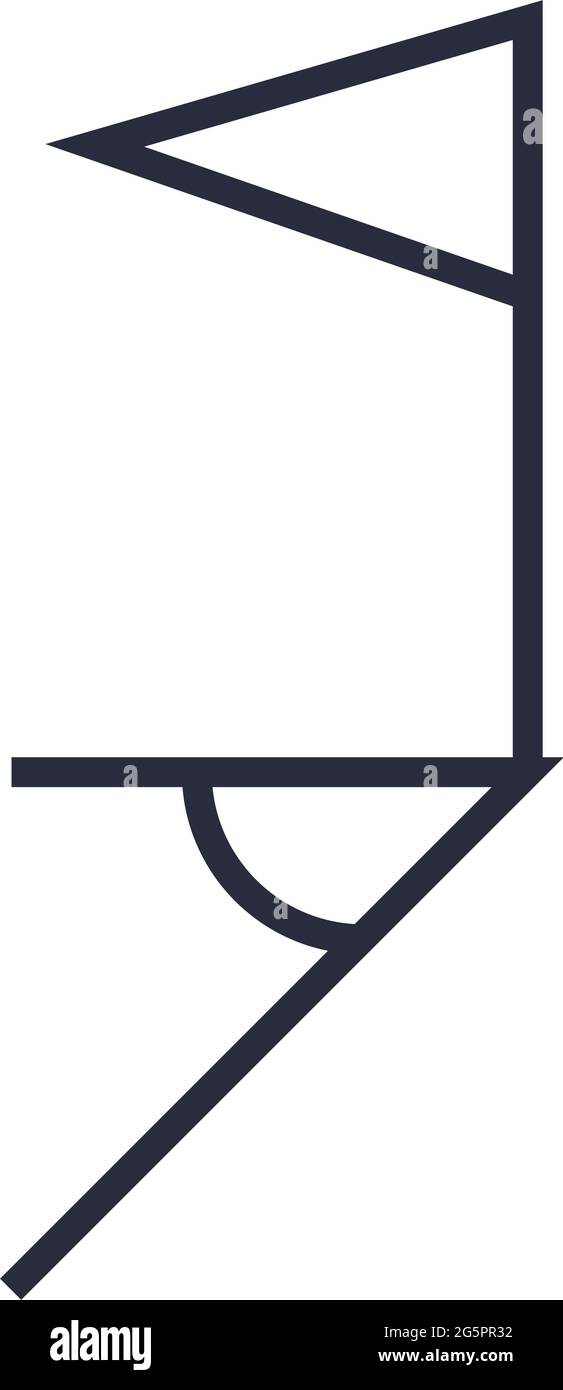 Symbol für die Fußball-Ecklinie Stock Vektor