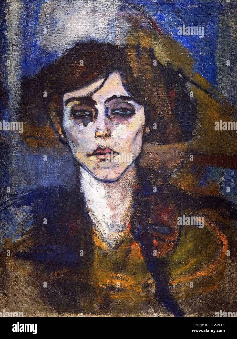 Porträt von Maude Abrantes von Amedeo Modigliani 1907. Hecht Museum in Haifa, Israel Stockfoto