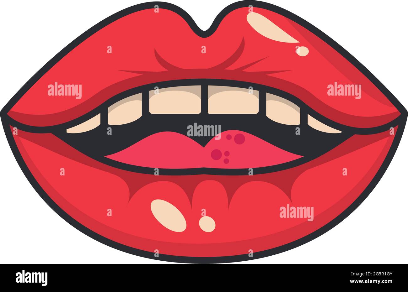 Pop-Art-Symbol für den Mund Stock-Vektorgrafik - Alamy