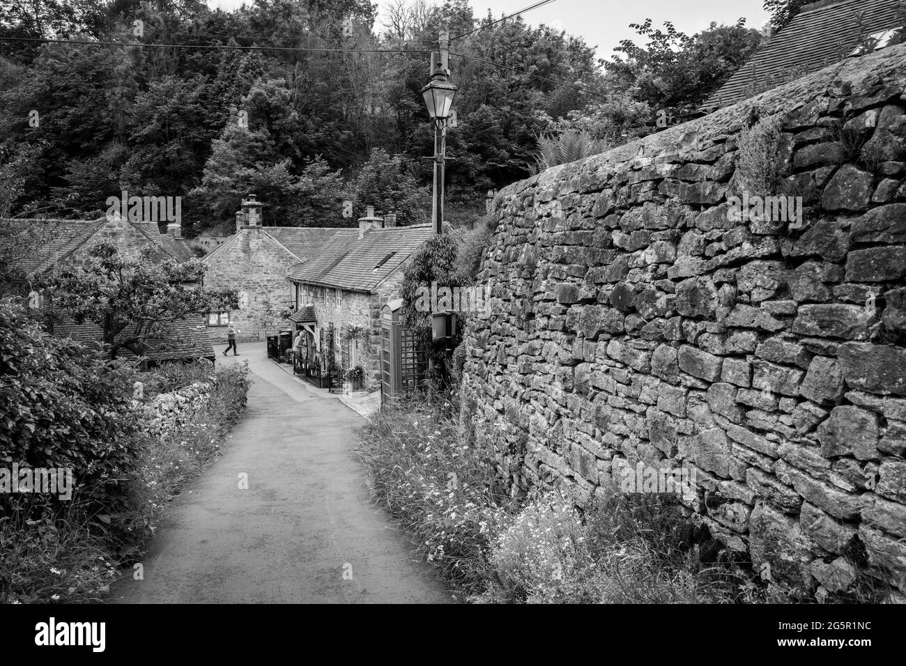 Kleines Dorf in Staffoldshire, Milldale. Stockfoto