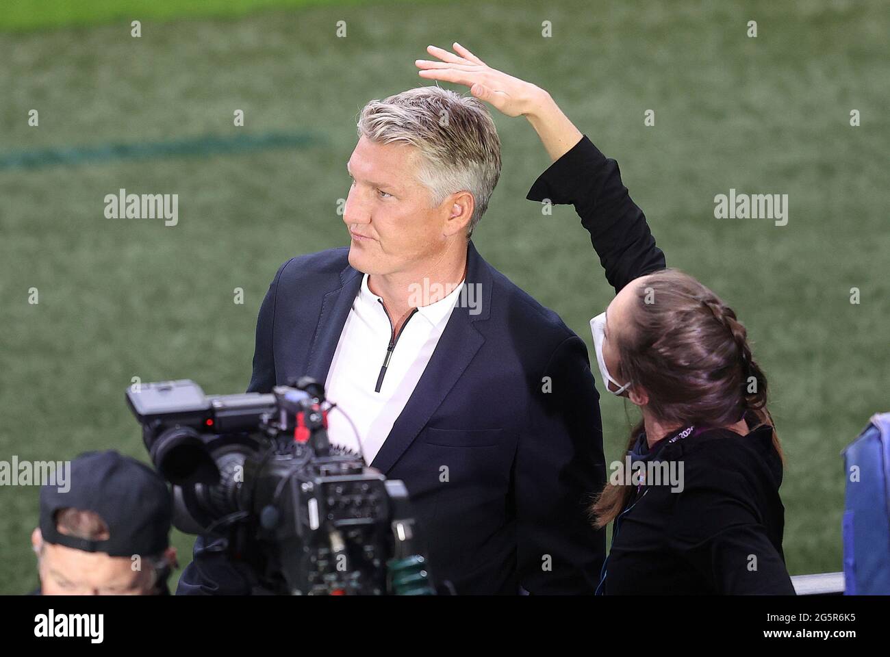 London, Großbritannien, 29. Juni 2021, EURO 2020, Europameisterschaft 2020, Runde 16 eng, England - GER, Deutschland Bastian Schweinsteiger, TV-Experte, Experte, ARD/dpa/Alamy Live News Stockfoto