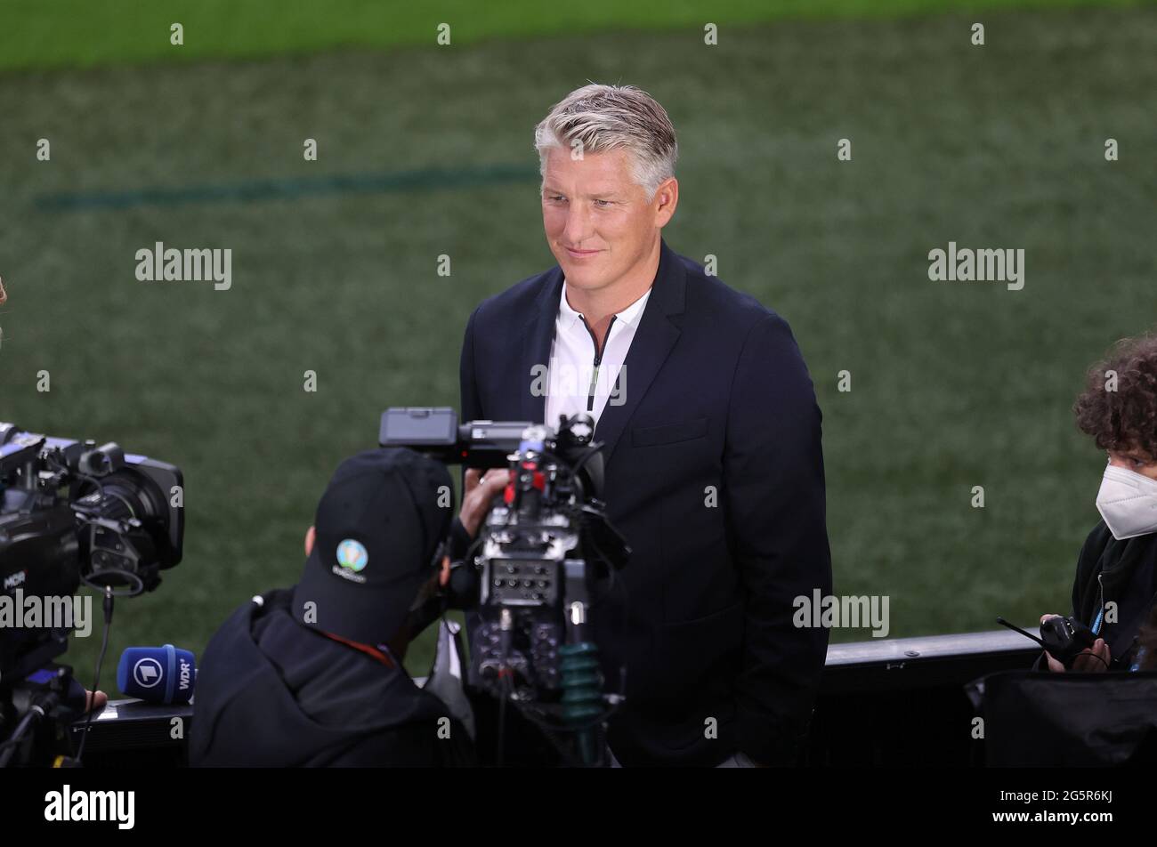 London, Großbritannien, 29. Juni 2021, EURO 2020, Europameisterschaft 2020, Runde 16 eng, England - GER, Deutschland Bastian Schweinsteiger, TV-Experte, Experte, ARD/dpa/Alamy Live News Stockfoto