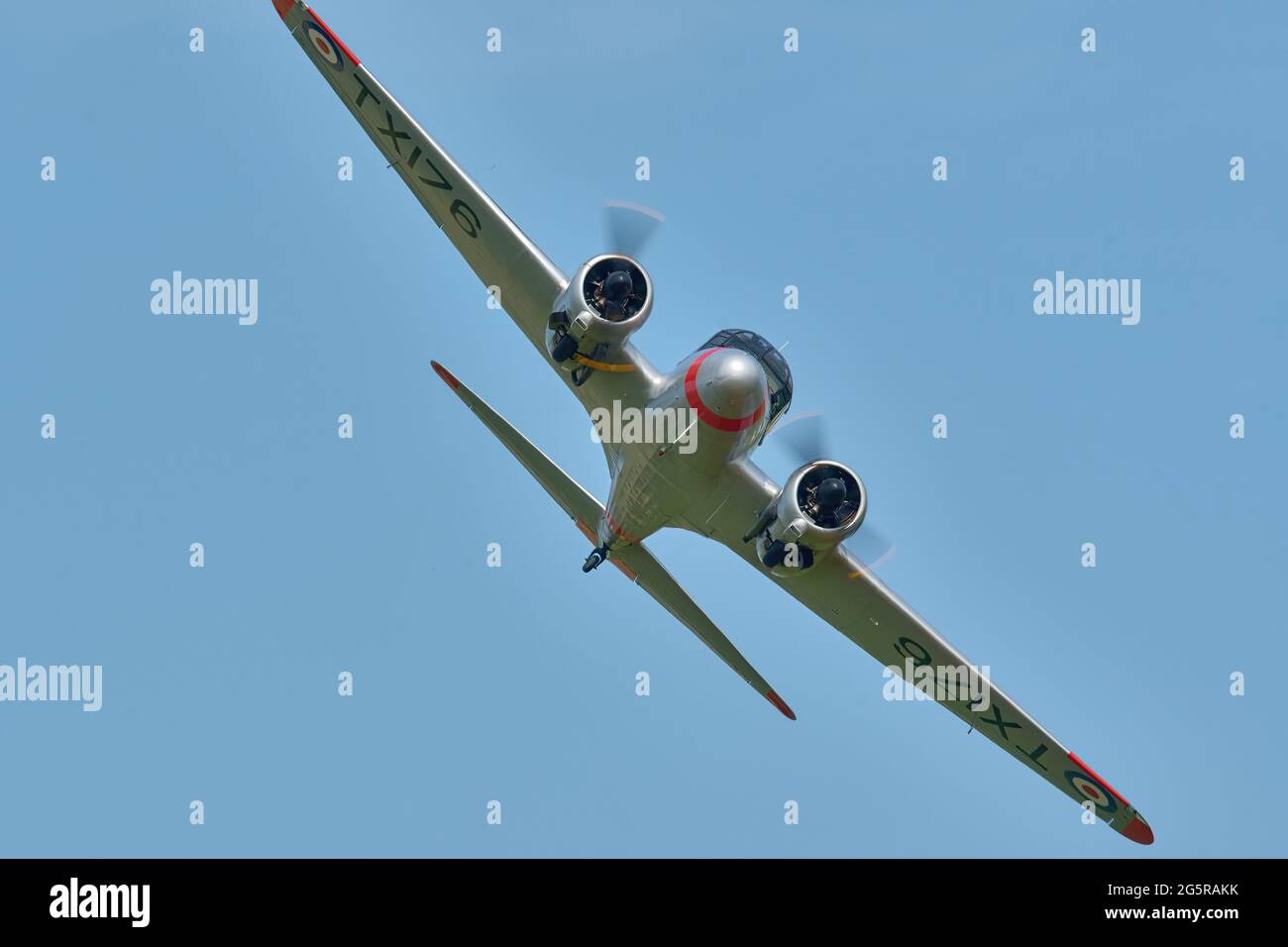 Avro Anson Kommunikations- und Trainingsflugzeuge im Flug Stockfoto