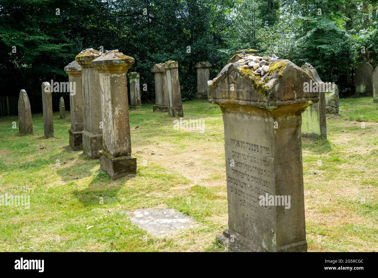 Jüdischer Friedhofbei Essen-Kettwig Mülheim an der Ruhr, Ratingen NRW, Deutschland, Stockfoto