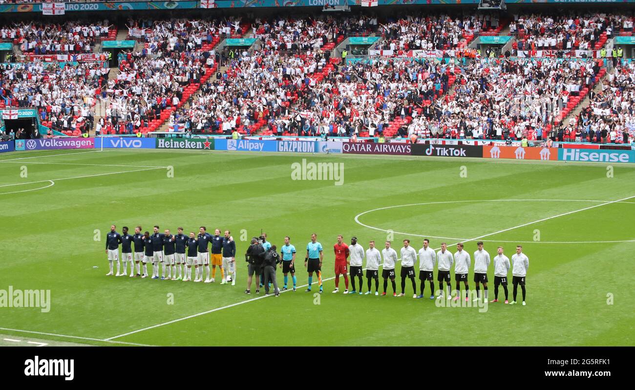 London, Großbritannien, 29. Juni 2021, EURO 2020, Europameisterschaft 2020, Round of 16 eng, England - GER, Deutschland Liste der Teams, Teams Quelle: dpa/Alamy Live News Stockfoto