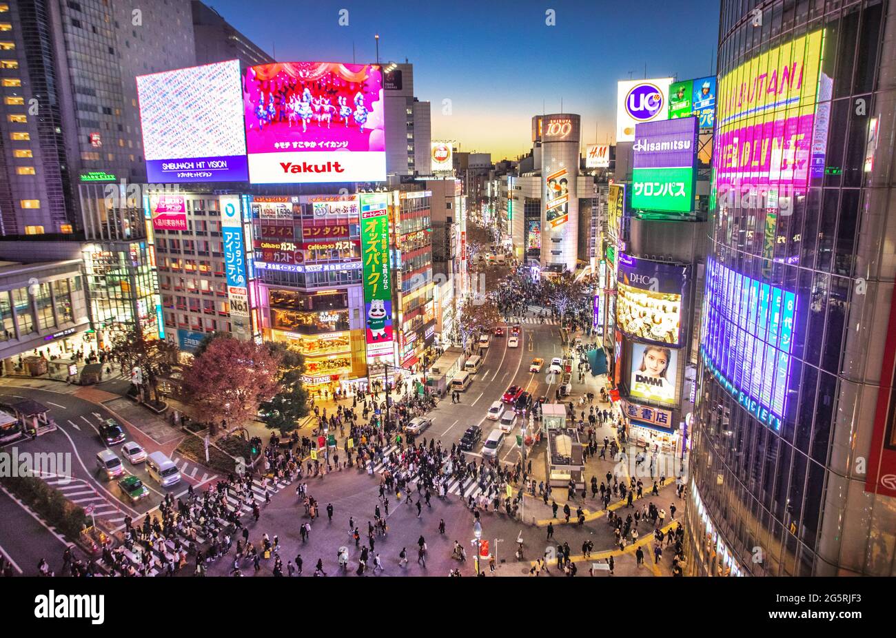 Tokio, Shibuya-Viertel, Hachiko-Kreuzung Stockfoto