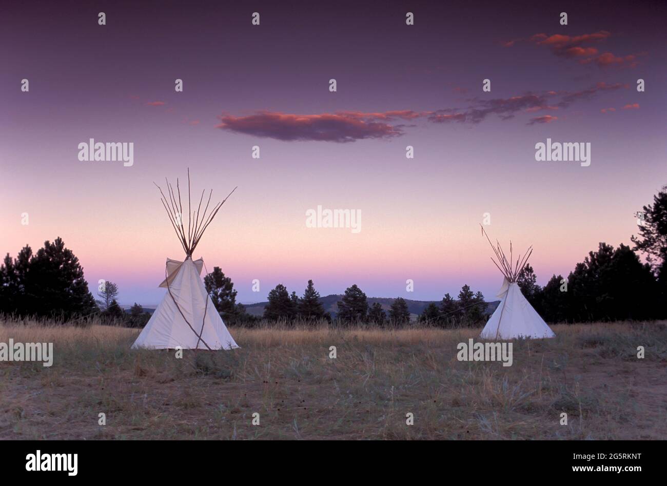 USA, Amerika, Amerikaner, Great Plains, South Dakota, Charly Juchler, Tipi Camp Stockfoto