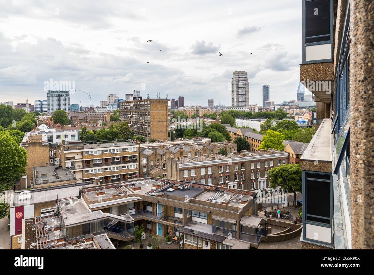 Gesamtansicht des nördlichen Teils von SE1, London Stockfoto