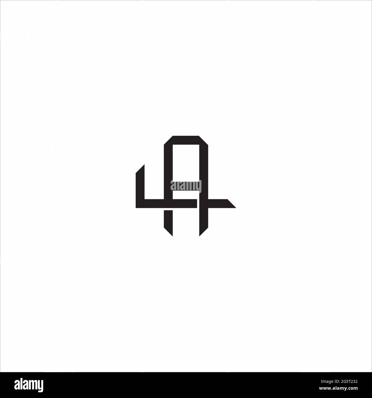 Initial Letter Overlapping Interlock Logo Monogramm Linie Art Stil auf schwarzem Hintergrund Vorlage isoliert Stock Vektor