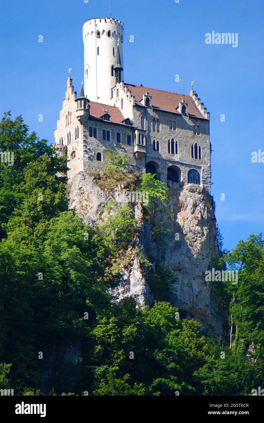 Schloss Lichtenstein, Deutschland, Baden-Württemberg, Schwäbische Alb Stockfoto