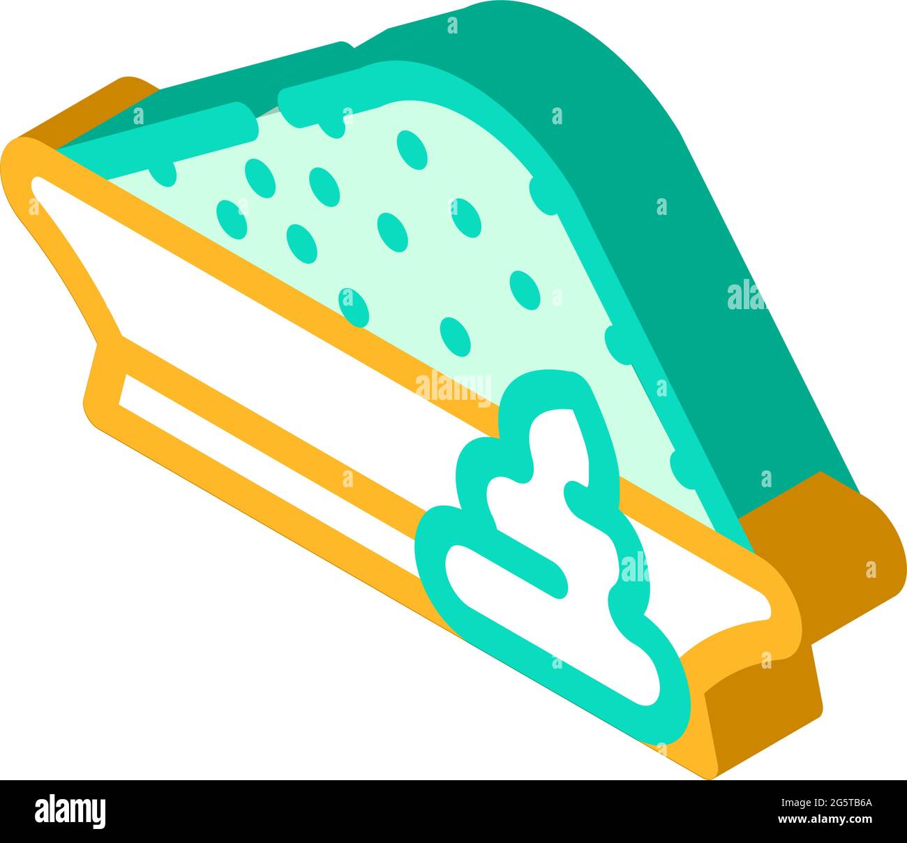 Pulverwasabi – isometrische Symboldarstellung Stock Vektor