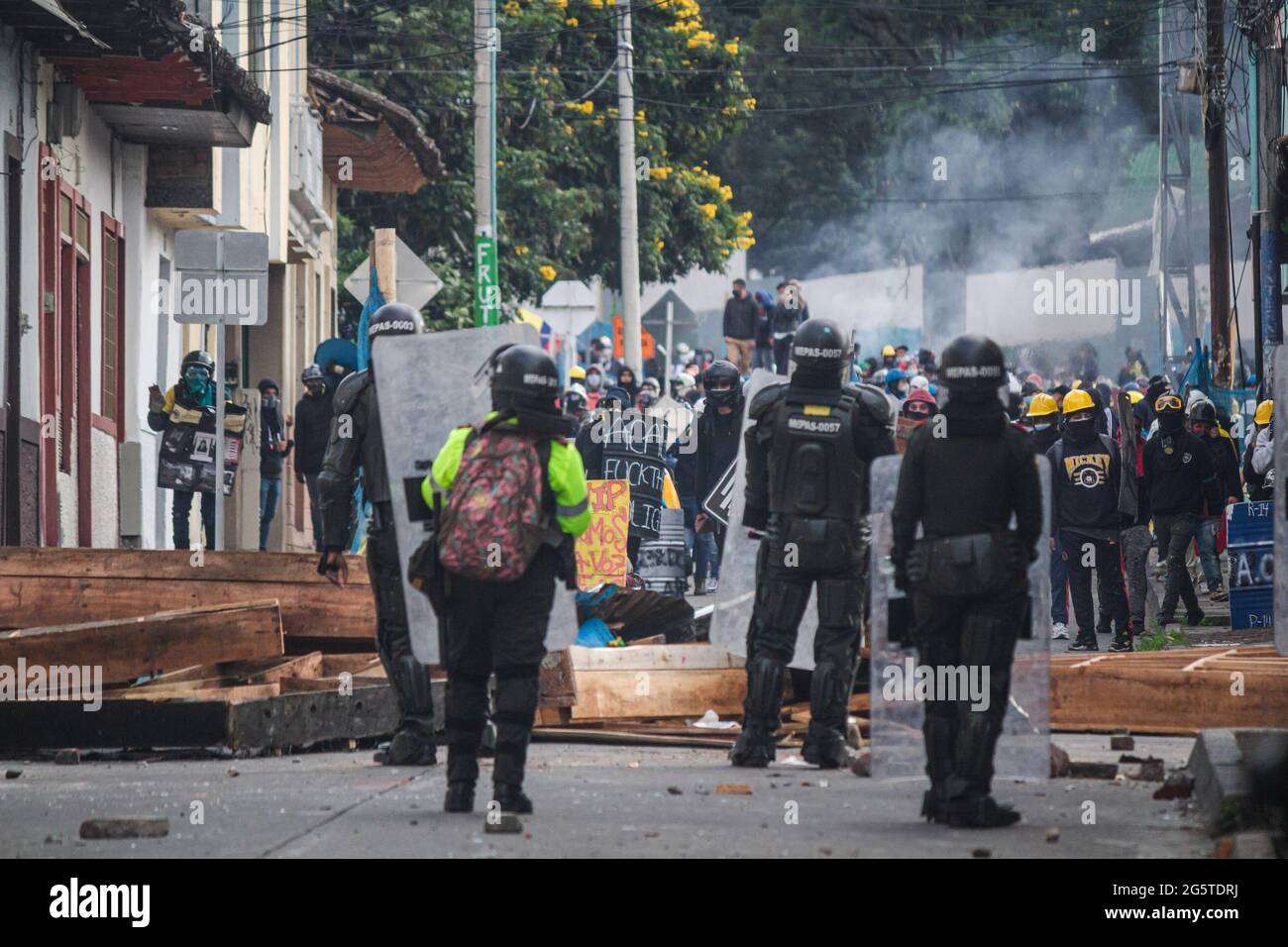 Medellin, Antioquia - Kolumbien am 28. Juni 2021. v Stockfoto