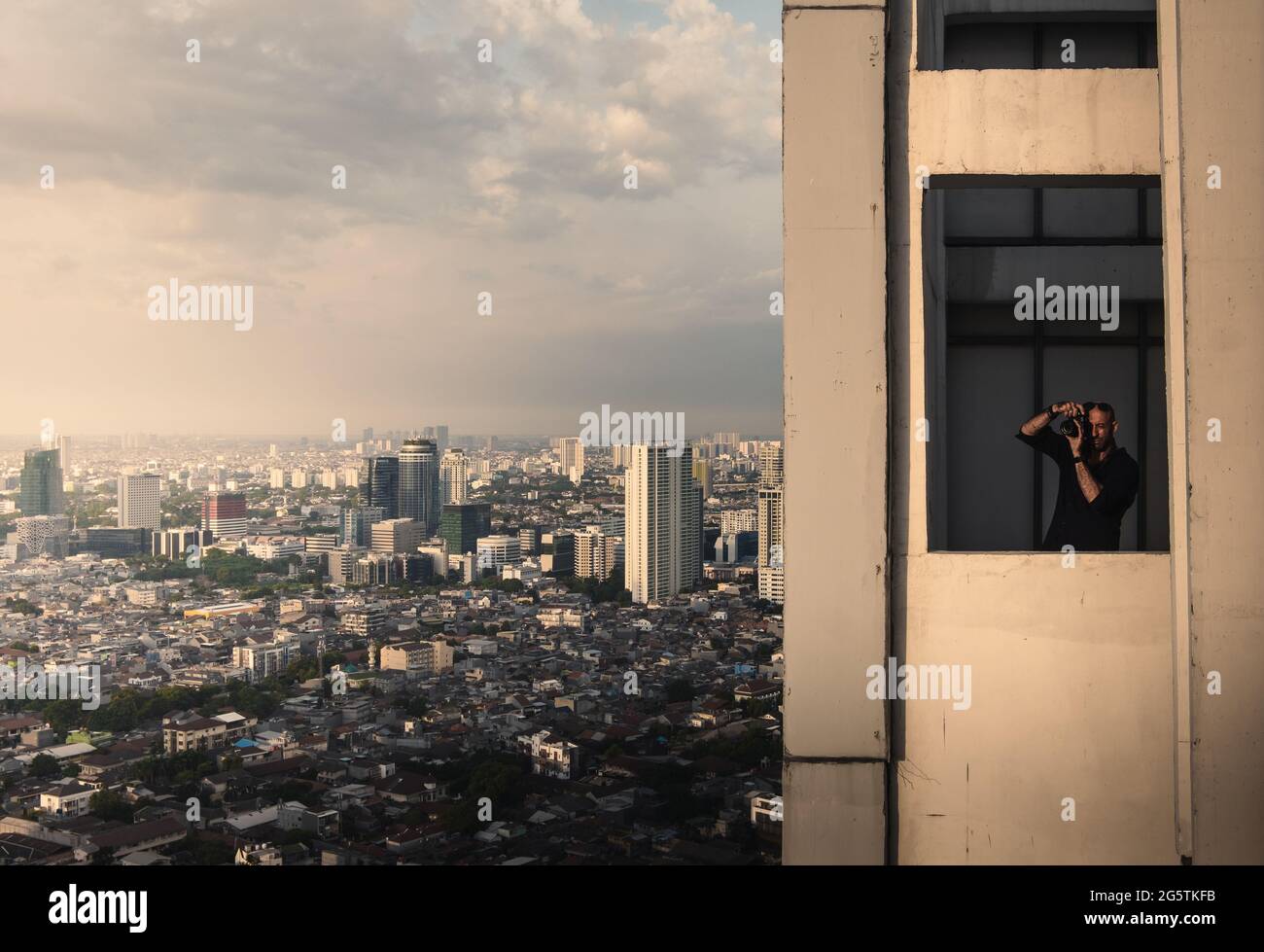Die Weite von Jakarta einfangen Stockfoto