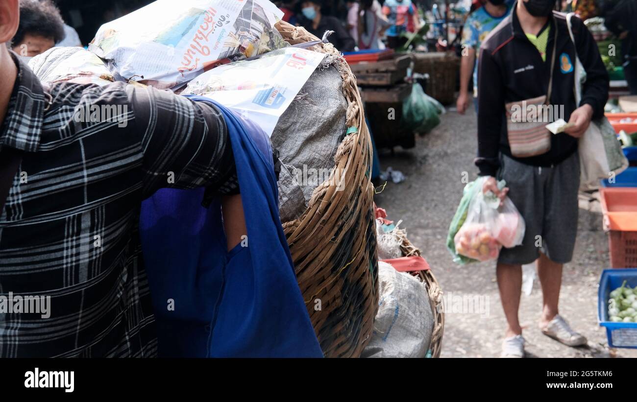 Brücke über den Saen Saeb Kanal Bangkok Thailand Stockfoto