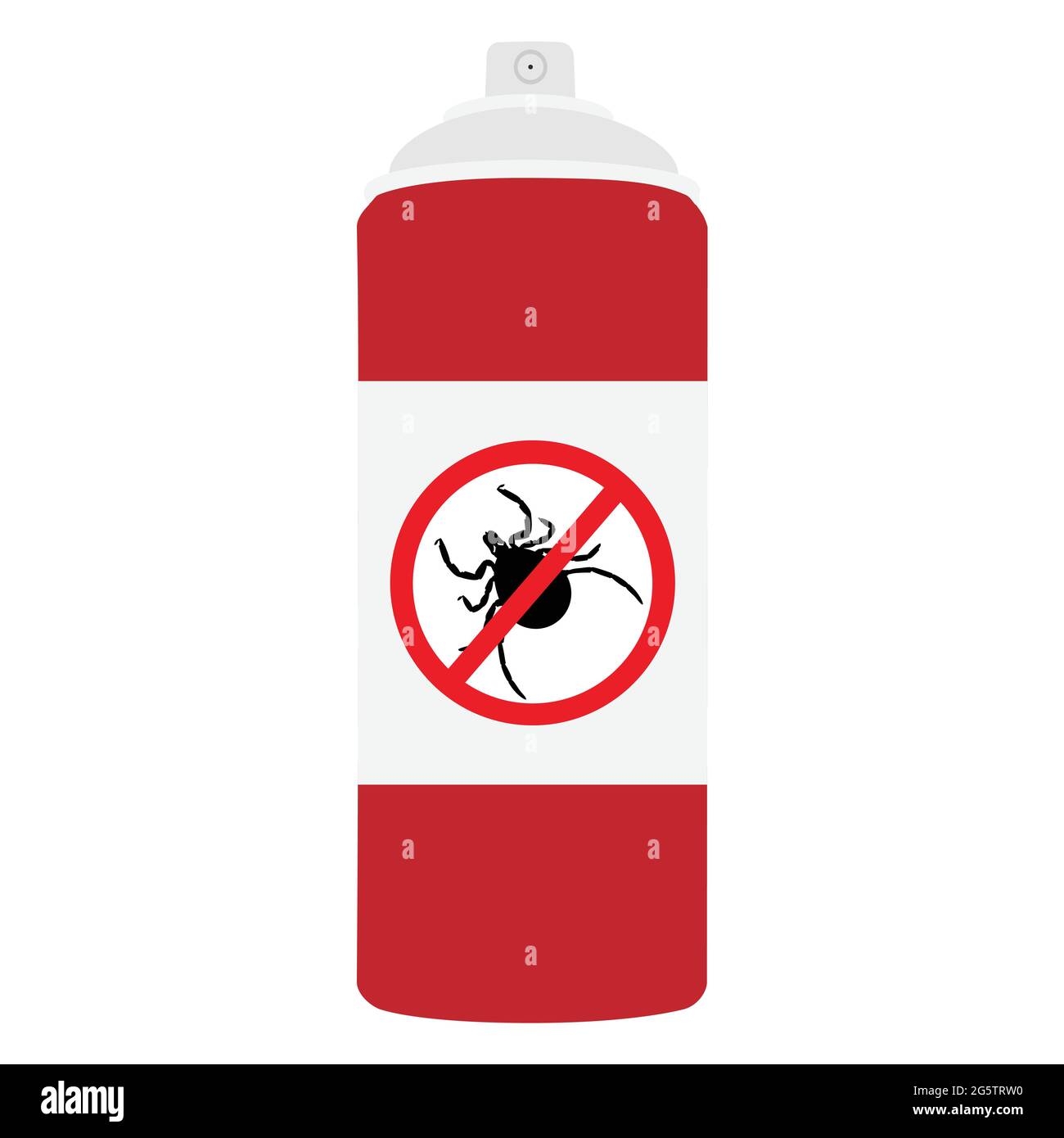 Symbol für gefährliche Parasiten und Infektionsträger Milbenabwehr in der Sprühflasche. Insektenschutzschild Stock Vektor