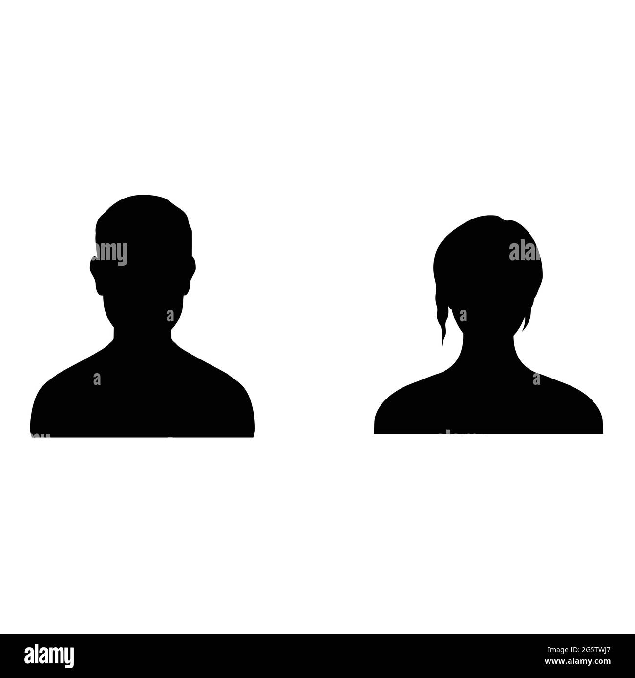 Menschen Profil Silhouetten auf weißem Hintergrund Stock Vektor