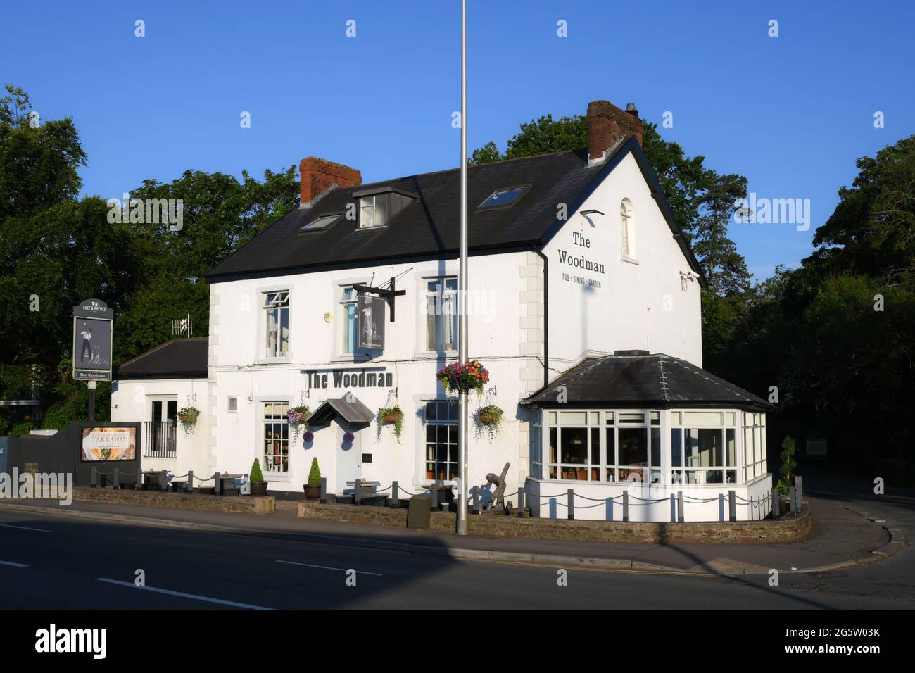 The Woodman Pub im Blackpill Swansea Stockfoto