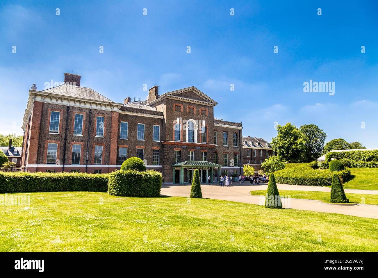 Außenansicht des Kensington Palace im Hyde Park, London, Großbritannien Stockfoto