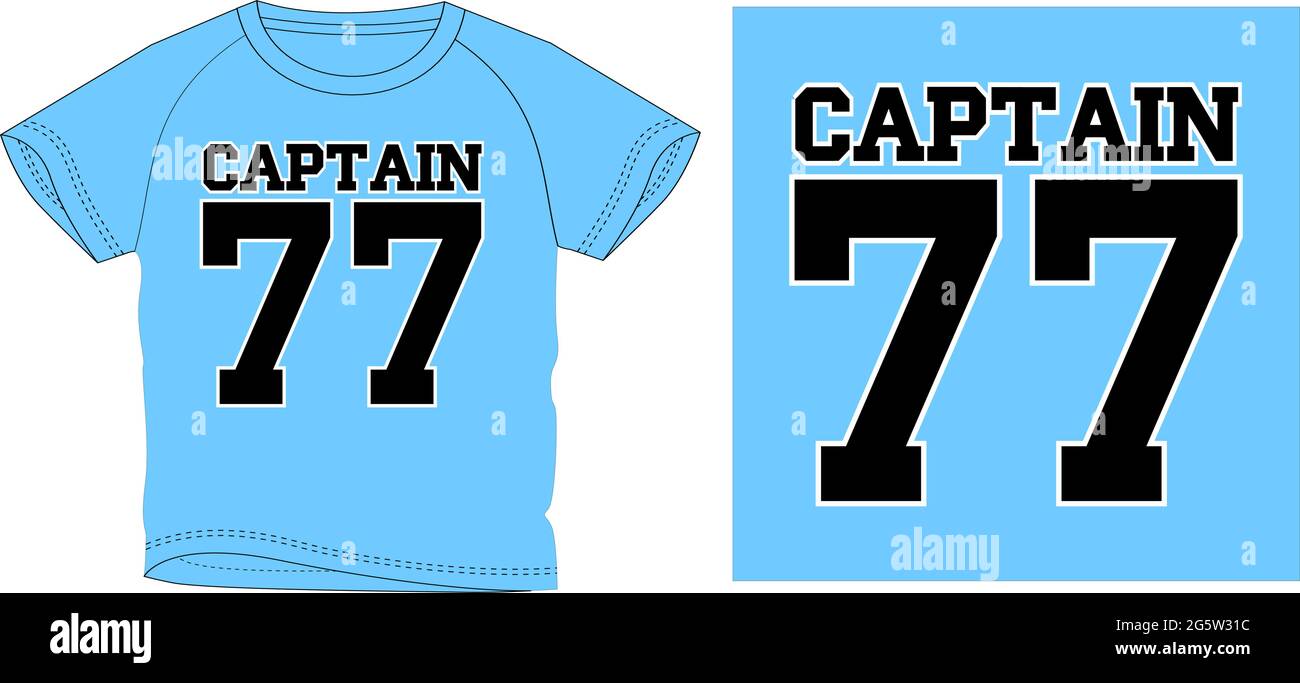 Captain 77 Grafik Design Vektor Illustration Stock Vektor