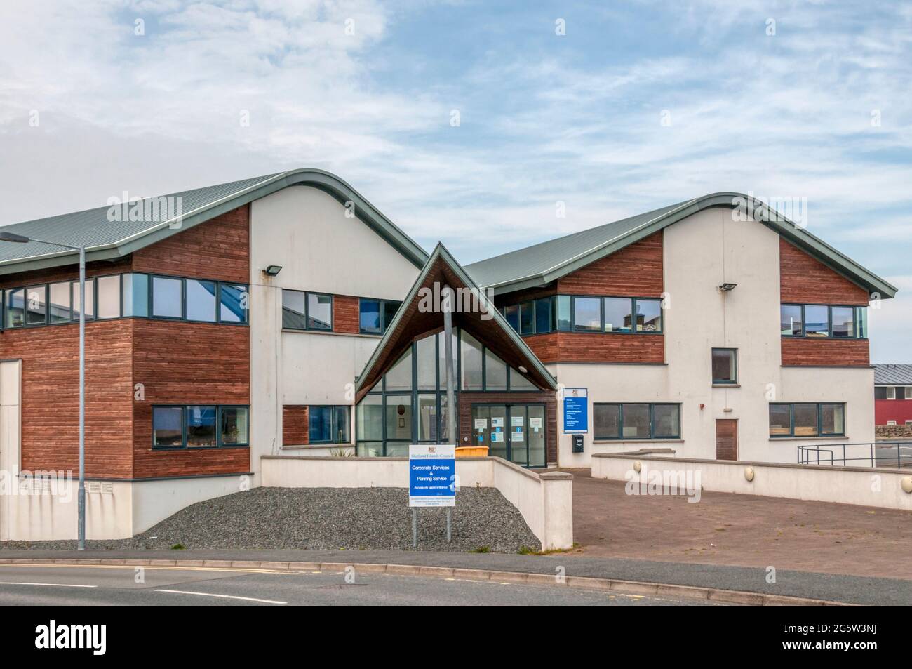 Shetland Islands Council Corporate Services & Planning Service im North Ness Business Park, Lerwick. Stockfoto