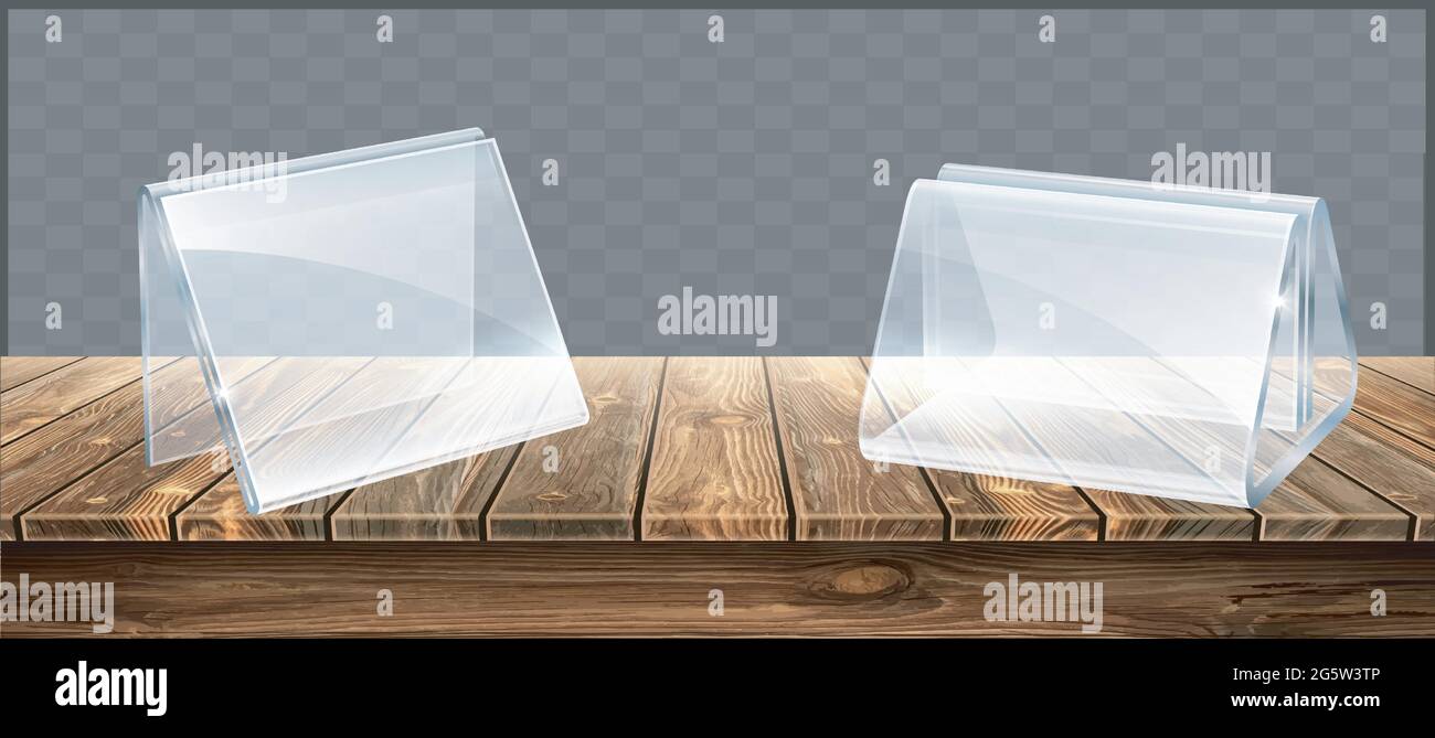 Acryltisch mit transparentem Hintergrund Stock Vektor