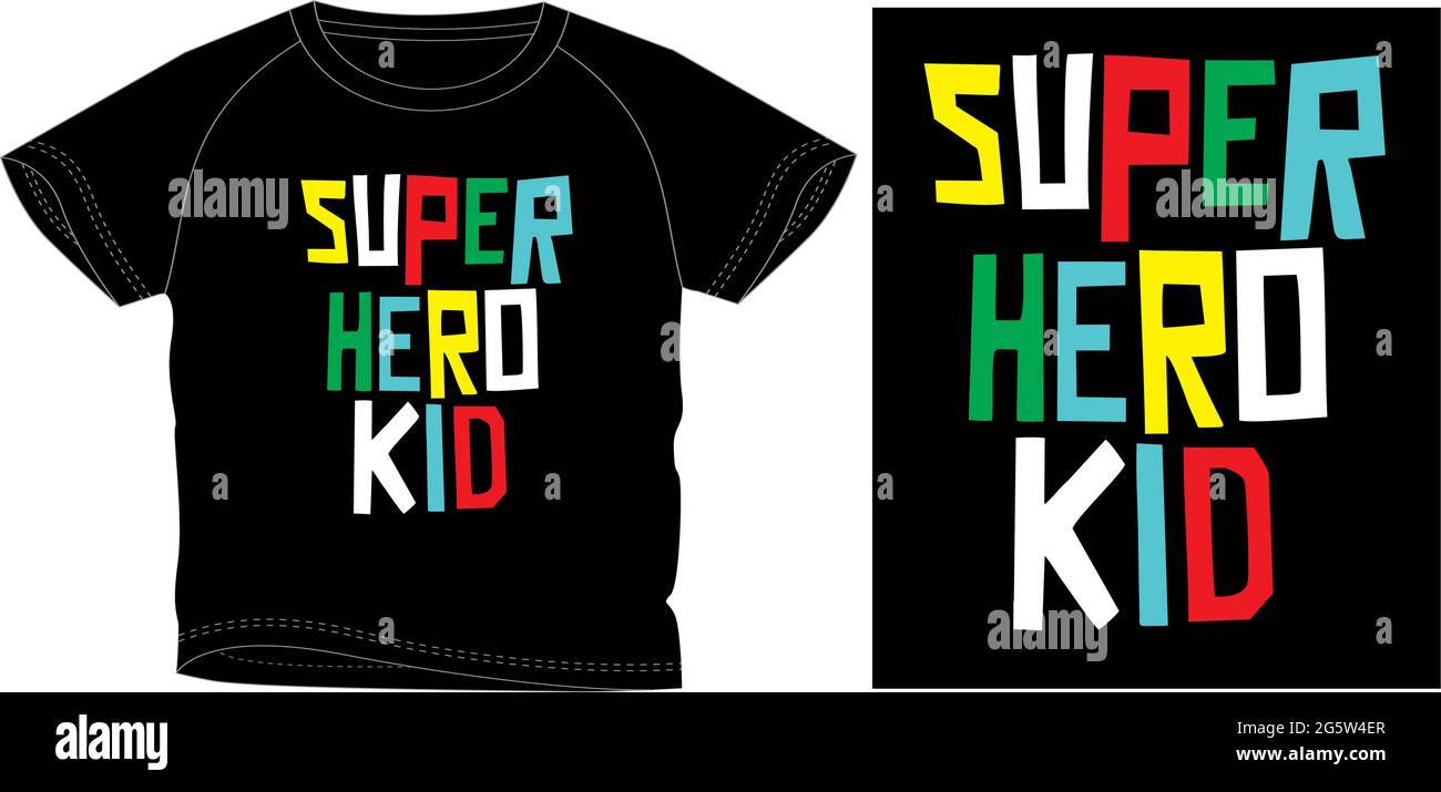 Super Hero Kind Grafik Design Vektor Illustration Stock Vektor