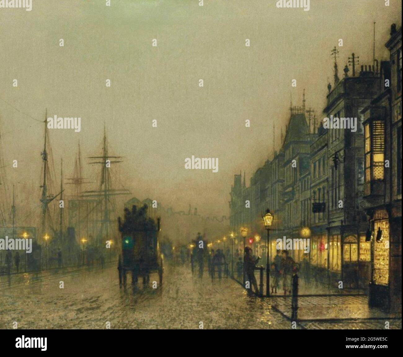 John Atkinson Grimshaw-Kunstwerk mit dem Titel Canny Glasgow. Stockfoto