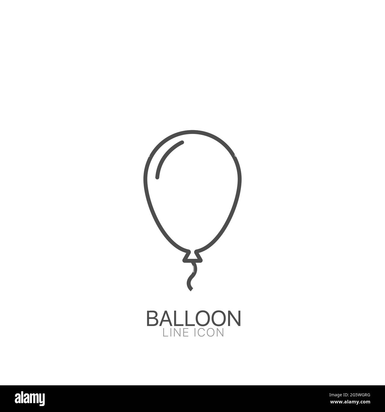 Vektorsymbol für den Ballonumriss. Editierbares Vektor-Zeichen für mobile Apps und Websites Stock Vektor